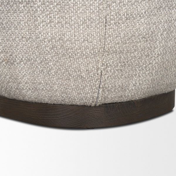 Mercana Siren Contemporary Accent Stool with Soft Boucle Upholstery and Sturdy Hackberry Wood Base 70809