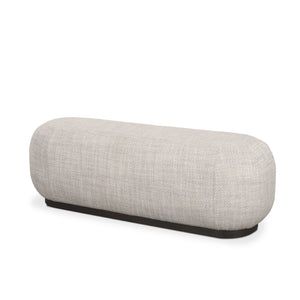 Mercana Siren Contemporary Oblong Bench with Textured Upholstery and Sturdy Hackberry Wood Base for Modern Style 70810
