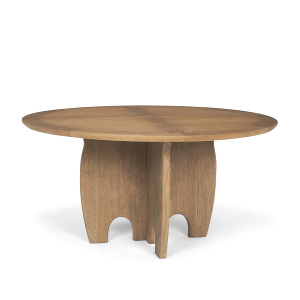 Mercana Sonomi Round Dining Table - Solid Rubberwood Base & Oak Top, Modern Elegance for Any Space 70814-AB