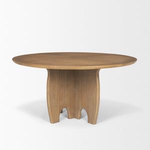 Mercana Sonomi Round Dining Table - Solid Rubberwood Base & Oak Top, Modern Elegance for Any Space 70814-AB