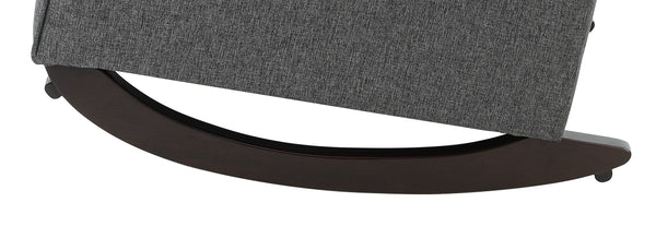 English Elm Fabien Gray Fabric Rocking Chair with Pocket Coil Seat, Solid Wood Frame, Cozy Foam Comfort B2726P291559