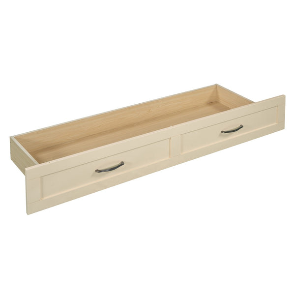 English Elm Queen Murphy Wall Bed with Usb Ports Storage Drawers and Cabinet Style Panel Front Gold N708S00010G-1