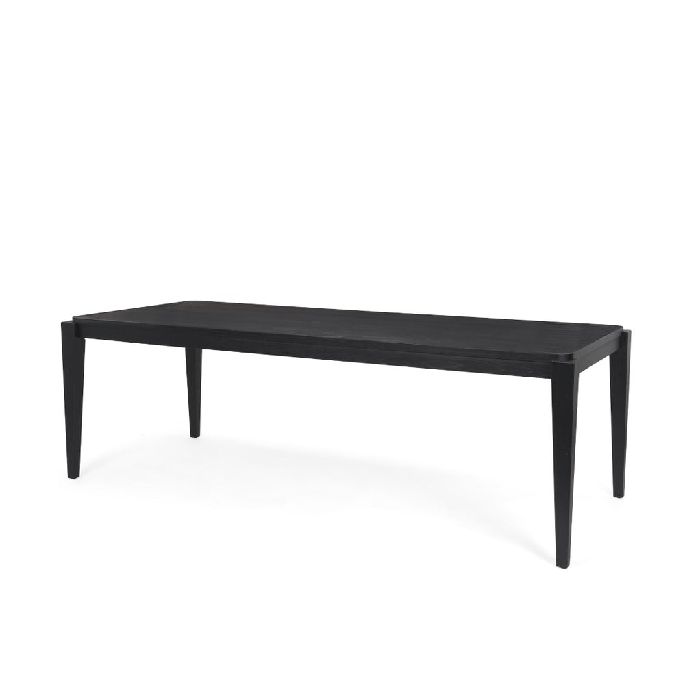 Mercana Teva Dining Table - Elegant Black Wood Design with Slim Silhouette for Modern Dining Spaces 70862