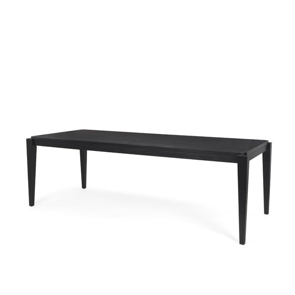 Mercana Teva Dining Table - Elegant Black Wood Design with Slim Silhouette for Modern Dining Spaces 70862