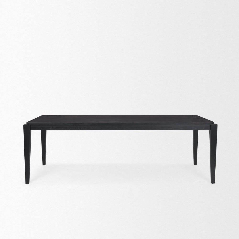 Mercana Teva Dining Table - Elegant Black Wood Design with Slim Silhouette for Modern Dining Spaces 70862