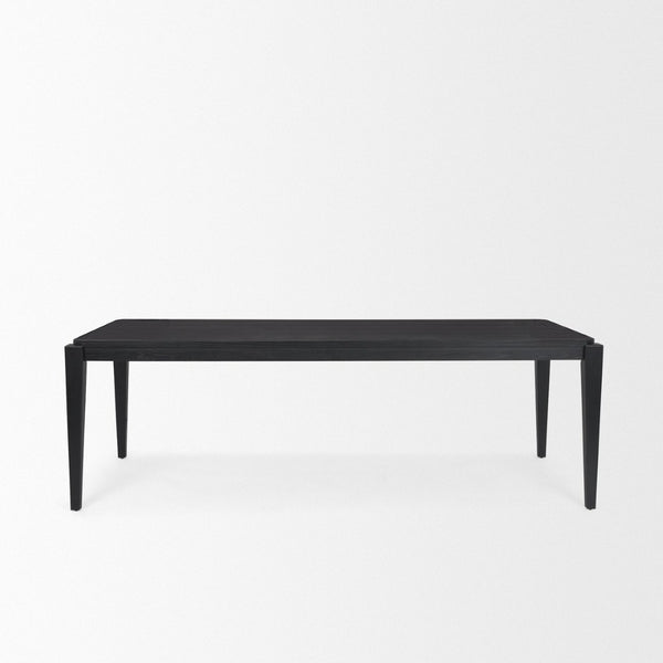 Mercana Teva Dining Table - Elegant Black Wood Design with Slim Silhouette for Modern Dining Spaces 70862
