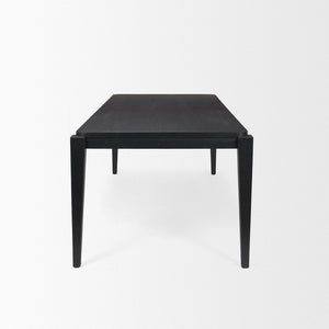Mercana Teva Dining Table - Elegant Black Wood Design with Slim Silhouette for Modern Dining Spaces 70862