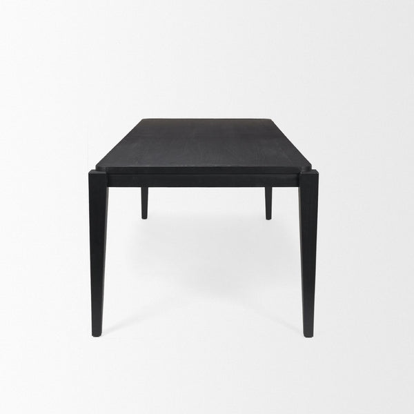 Mercana Teva Dining Table - Elegant Black Wood Design with Slim Silhouette for Modern Dining Spaces 70862