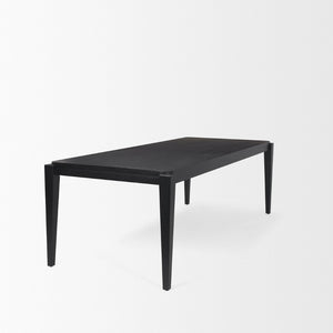 Mercana Teva Dining Table - Elegant Black Wood Design with Slim Silhouette for Modern Dining Spaces 70862