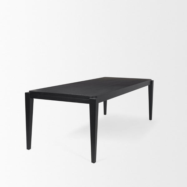Mercana Teva Dining Table - Elegant Black Wood Design with Slim Silhouette for Modern Dining Spaces 70862
