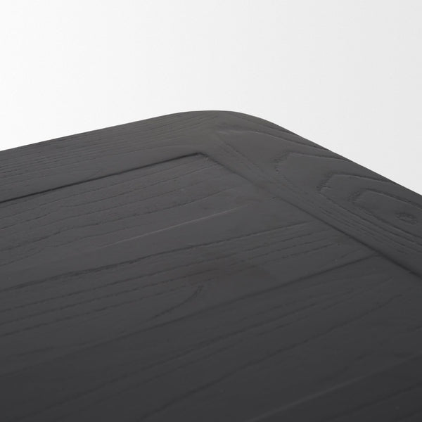 Mercana Teva Dining Table - Elegant Black Wood Design with Slim Silhouette for Modern Dining Spaces 70862