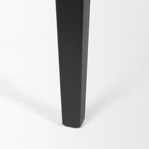 Mercana Teva Dining Table - Elegant Black Wood Design with Slim Silhouette for Modern Dining Spaces 70862