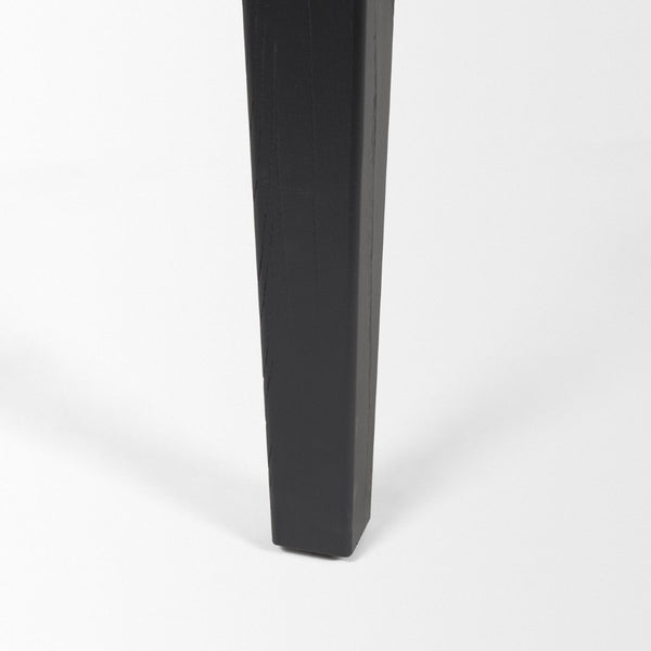 Mercana Teva Dining Table - Elegant Black Wood Design with Slim Silhouette for Modern Dining Spaces 70862