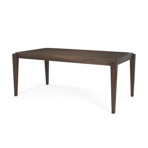 Mercana Teva Modern Dark Brown Rectangular Dining Table with Tapered Legs for Stylish Dining Spaces 70863