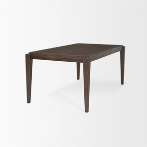 Mercana Teva Modern Dark Brown Rectangular Dining Table with Tapered Legs for Stylish Dining Spaces 70863