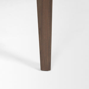 Mercana Teva Modern Dark Brown Rectangular Dining Table with Tapered Legs for Stylish Dining Spaces 70863