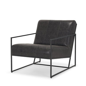 Mercana Stratton Accent Chair with Unique Full-Grain Leather Upholstery and Sturdy Metal Frame for Comfort 70868