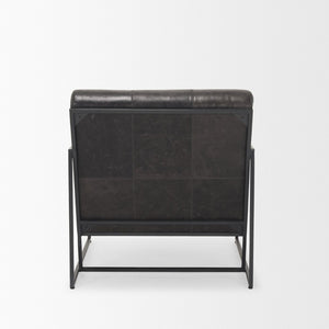 Mercana Stratton Accent Chair with Unique Full-Grain Leather Upholstery and Sturdy Metal Frame for Comfort 70868