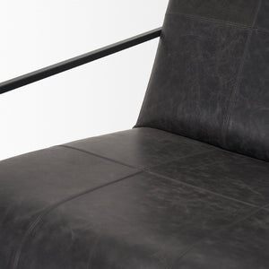 Mercana Stratton Accent Chair with Unique Full-Grain Leather Upholstery and Sturdy Metal Frame for Comfort 70868