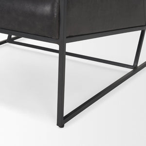 Mercana Stratton Accent Chair with Unique Full-Grain Leather Upholstery and Sturdy Metal Frame for Comfort 70868