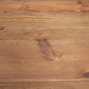 Mercana Stetson Rustic Reclaimed Pine Dining Table - Unique Trestle Design for Charming Family Gatherings 94.5" Natural Brown Wood Top | Natural Brown Wood Legs 70885