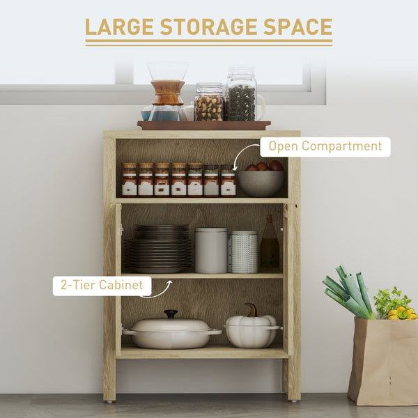 English Elm Nordic Rattan Door Buffet Cabinet with Adjustable Shelf and Golden Hardware for Dining T3971P429728