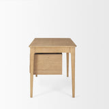 Tino Light Brown Oak Wood with 4 Drawers Desk 70891 Mercana