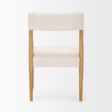 Toni Light Brown Nettlewood withCream Heathered Performance Fabric Dining Chair 70931 Mercana