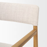 Toni Light Brown Nettlewood withCream Heathered Performance Fabric Dining Chair 70931 Mercana