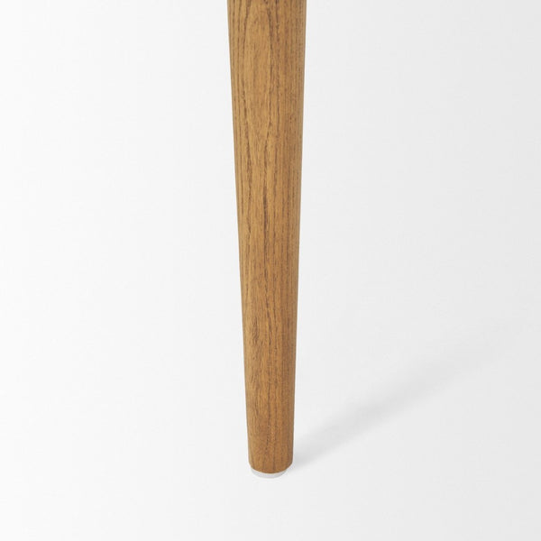 Mercana Toni Dining Chair: Elegant Nettlewood Frame with Cream Performance Fabric for Timeless Comfort 70931