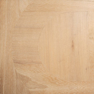 Mercana Taylin Modern-Rustic Solid Elm Desk with Curved Shelves for Stylish Home Office or Studio Workspace 71004