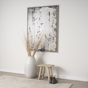 Mercana Sekou Rustic Craftsman Stool - Solid Mango Wood Accent Seat with Curved Edges for Versatile Use 70782