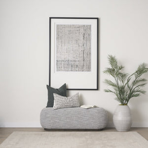 Mercana Jenna Decorative Pillow Cover - Modern Cream Linen with Hand-Drawn Black Print for Stylish Living Spaces Cream/Black | 14x26 70322