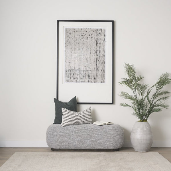 Mercana Jenna Decorative Pillow Cover - Modern Cream Linen with Hand-Drawn Black Print for Stylish Living Spaces Cream/Black | 14x26 70322