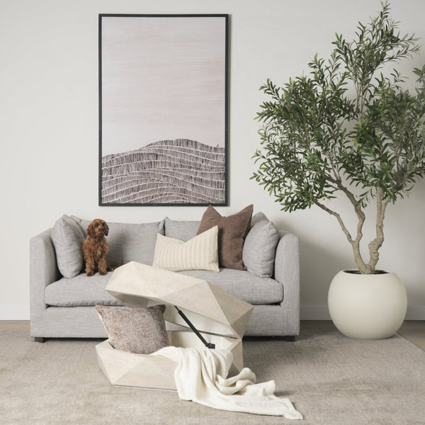 Mercana Arreto Hexagonal Coffee Table with Hydraulic Lift-Top Storage for Modern Living Room Elegance White Wood | 36 x 36 70568