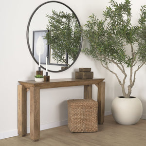 Mercana Sapphira Console Table - Handcrafted Solid Mango Wood with Tapered Top for Modern or Rustic Decor 70775-AB