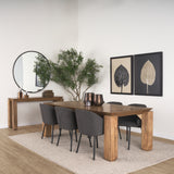 Sapphira Brown Wood Tapered Top Rectangular Dining Table 70776-AB Mercana