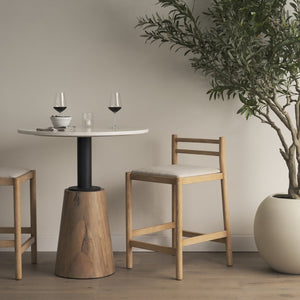 Mercana Sam Counter Stool for Kitchen or Bar, Elegant Upholstered Seat, Solid Wood Frame for Comfort 70592