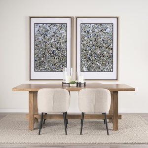 Mercana Suke Rectangular Dining Table - Solid Mango Wood with Trestle Base for Rustic and Modern Spaces 84" Natural Wood Top | Natural Wood Legs 70872-AB