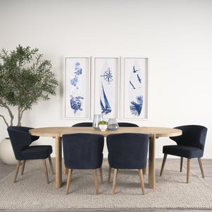 Mercana Sohan Oval Dining Table - Elegant Natural Wood Centerpiece for Modern and Classic Interiors 70854