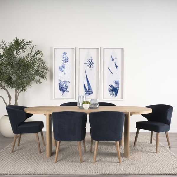 Mercana Sohan Oval Dining Table - Elegant Natural Wood Centerpiece for Modern and Classic Interiors 70854