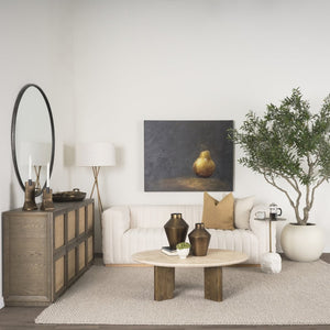 Mercana Perrin Decorative Vase - Modern Minimalist Accent in Chic Gold Finish for Stylish Home Decor 70667