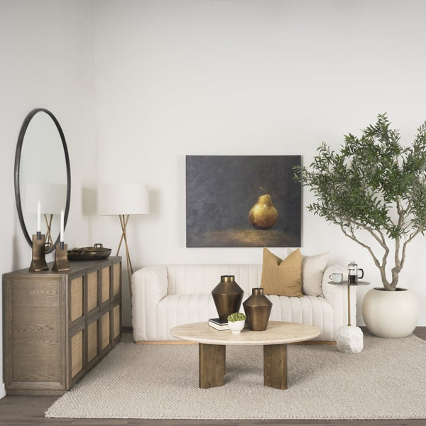Mercana Perrin Decorative Vase - Modern Minimalist Accent in Chic Gold Finish for Stylish Home Decor 70667