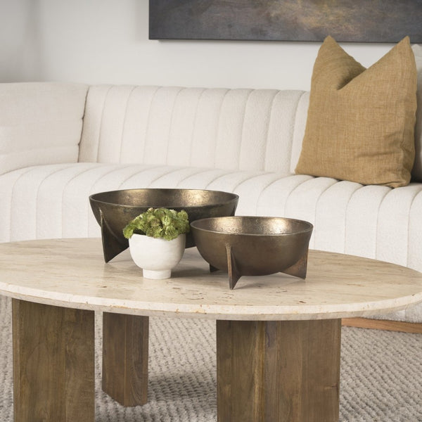 Mercana Quita Large Decorative Bowls Set of 2 - Modern Sculptural Accents for Stylish Home Décor 70661