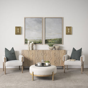 Mercana Cairn Contemporary Wall Sconce with Clear Glass Panels for Elegant Indoor Lighting Solutions Gold Metal 70446