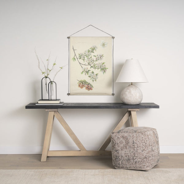 Mercana Khloe Elegant Rectangular Pouf - Soft Chenille Seating with Versatile Design for Any Room Decor Taupe | Jacquard | Small 70377