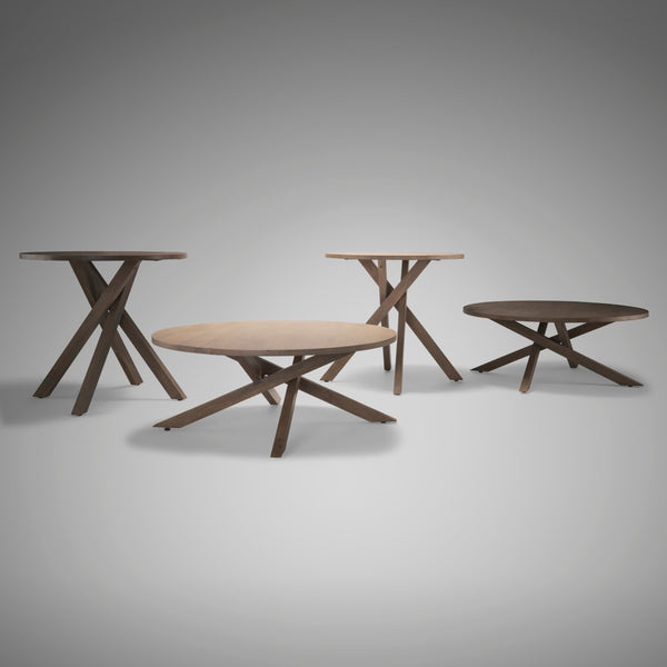 Mercana Solana Solid Wood Foyer Table with Sunray Design - Stylish Entryway Accent for Modern Interiors Light Brown 70626