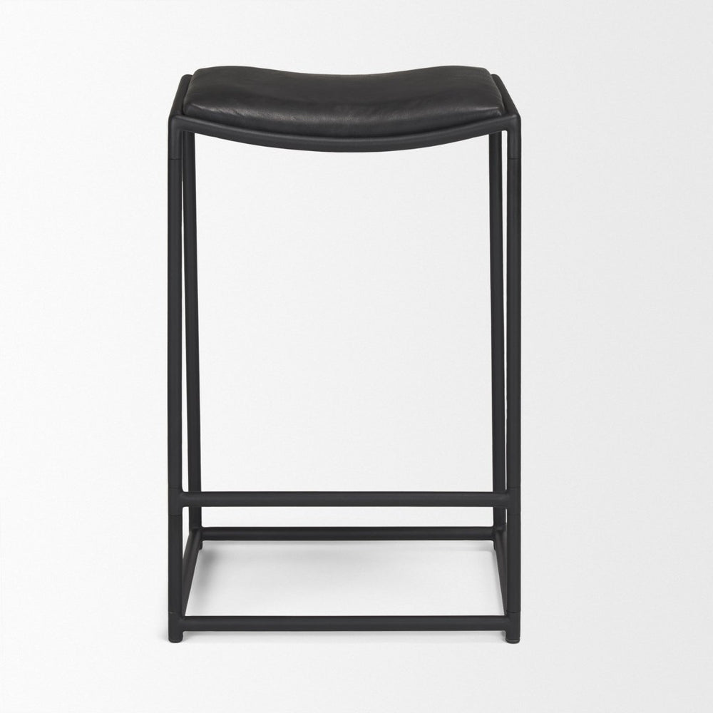 Mercana Taniel Counter Stool - Modern Design with Durable Metal Frame and Comfortable Leather Seat for Bars 70824