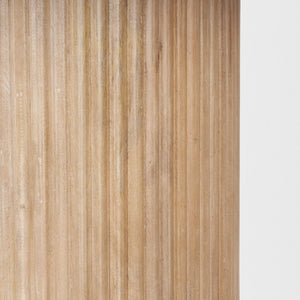 Mercana Terra Dining Table: Sculptural Round Design in Rich Mango Wood for Modern Dining & Entertaining 60" Lt Brown Wood Top | Lt Brown Wood Base 69874-AB