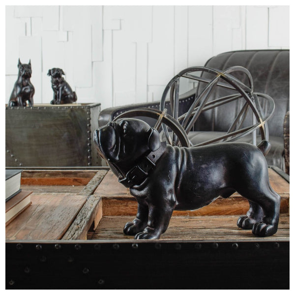 Mercana Rocky Modern Boxer Dog Sculpture – Sleek Resin Accent for Home Decor, Perfect for Any Style Black Resin | 8H 57799